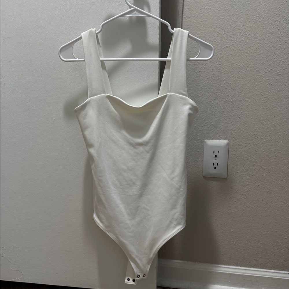 Women’s White Bodysuit Tank Top